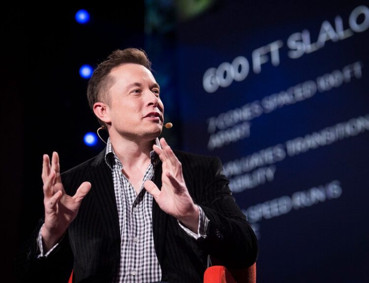 Elon Musk spoke passionately to the audience about technology and the future while he was on stage.